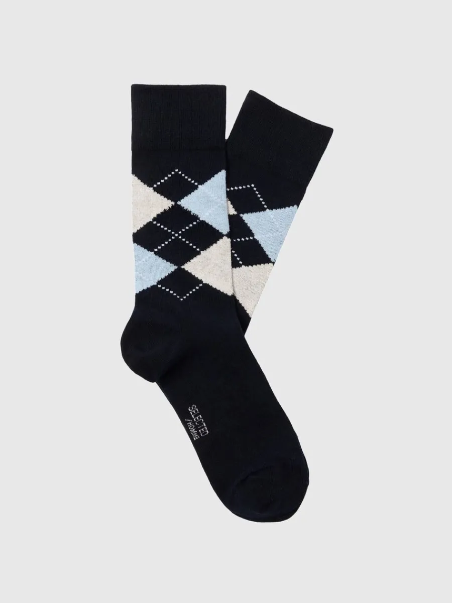 argyle_strumpor_0-2.webp SELECTED ARGYLE STRUMPOR Blue New