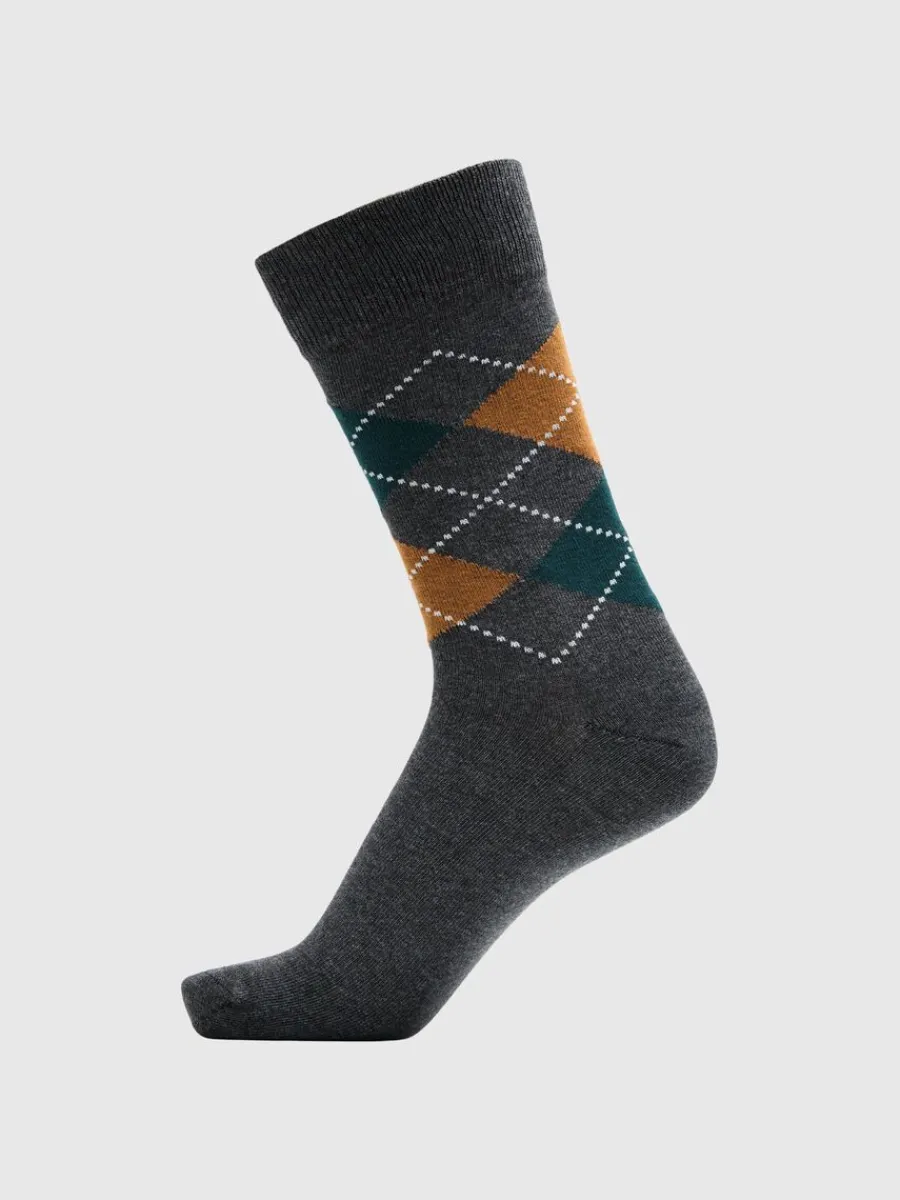 argyle_strumpor_0.webp SELECTED ARGYLE STRUMPOR Grey Discount