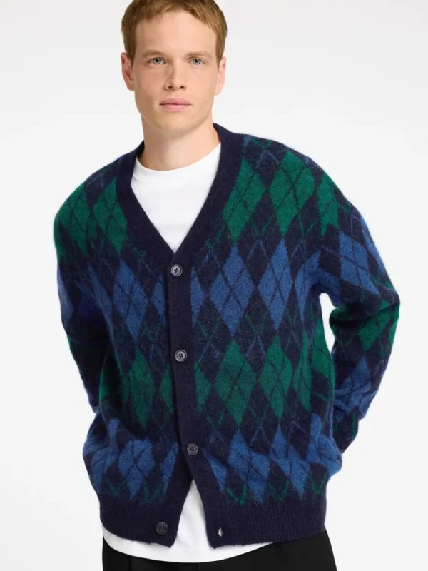 SELECTED ARGYLETRYCK STICKAD KOFTA Blue Best