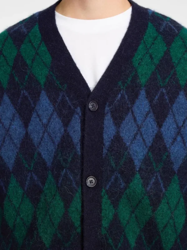 SELECTED ARGYLETRYCK STICKAD KOFTA Blue Best