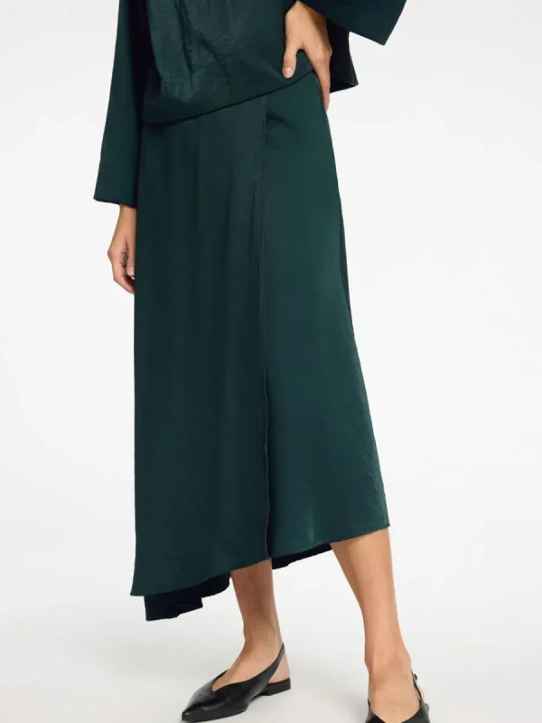 SELECTED ASYMMETRISK MAXIKJOL Green Best Sale