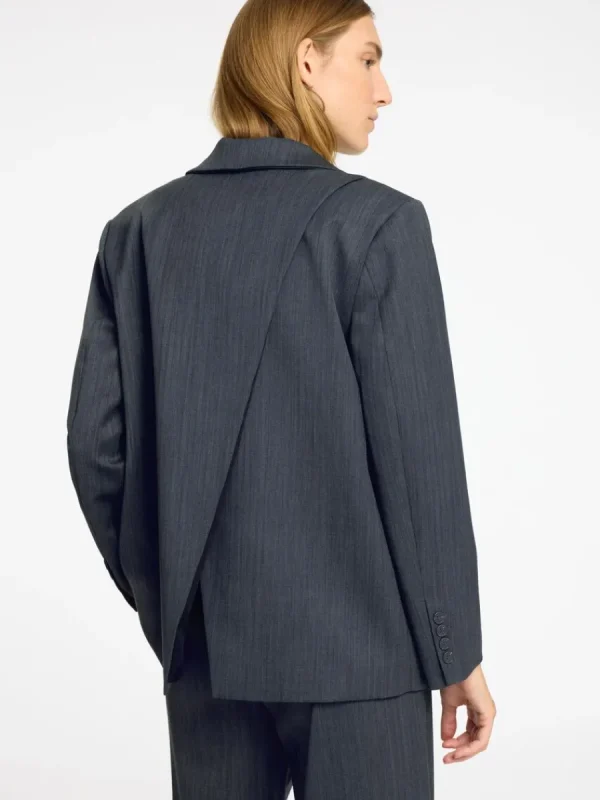 SELECTED ASYMMETRISK ÖVERDIMENSIONERAD KAVAJ Grey Hot