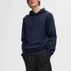 SELECTED AVSLAPPNAD HOODIE Blue Sale