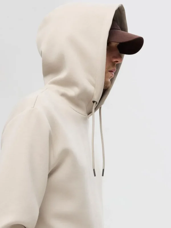 SELECTED AVSLAPPNAD HOODIE Beige Flash Sale