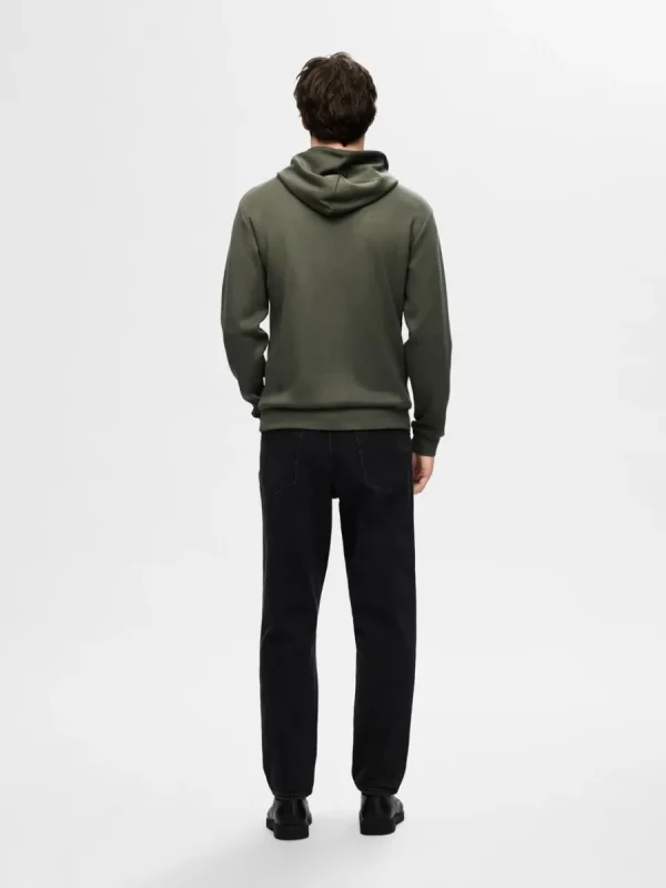 SELECTED AVSLAPPNAD HOODIE Green Outlet