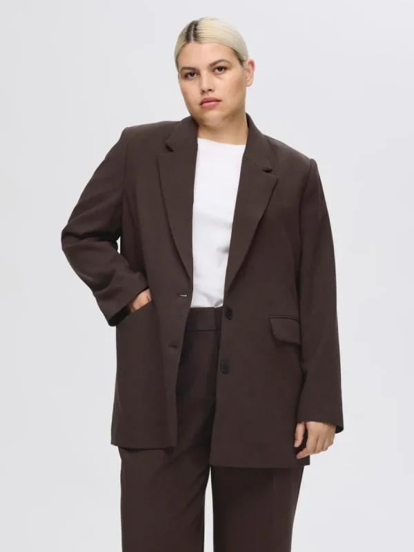 SELECTED AVSLAPPNAD PASSFORM KAVAJ Brown Flash Sale