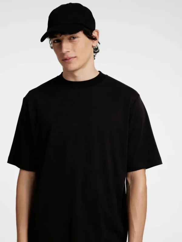 SELECTED AVSLAPPNAD PASSFORM T-SHIRT Black Sale