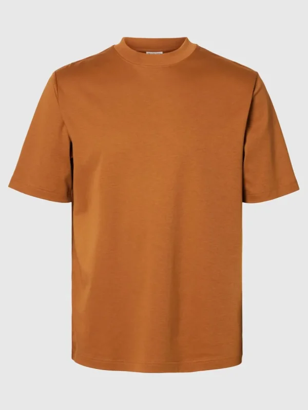 SELECTED AVSLAPPNAD PASSFORM T-SHIRT Orange Sale