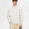 SELECTED AVSLAPPNAD RUTIG SKJORTA Beige Shop