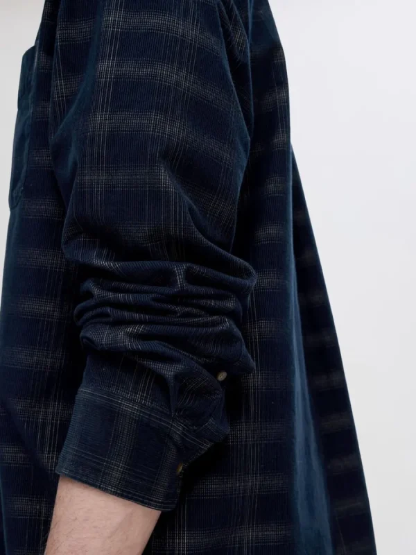 SELECTED AVSLAPPNAD RUTIG SKJORTA Blue Shop