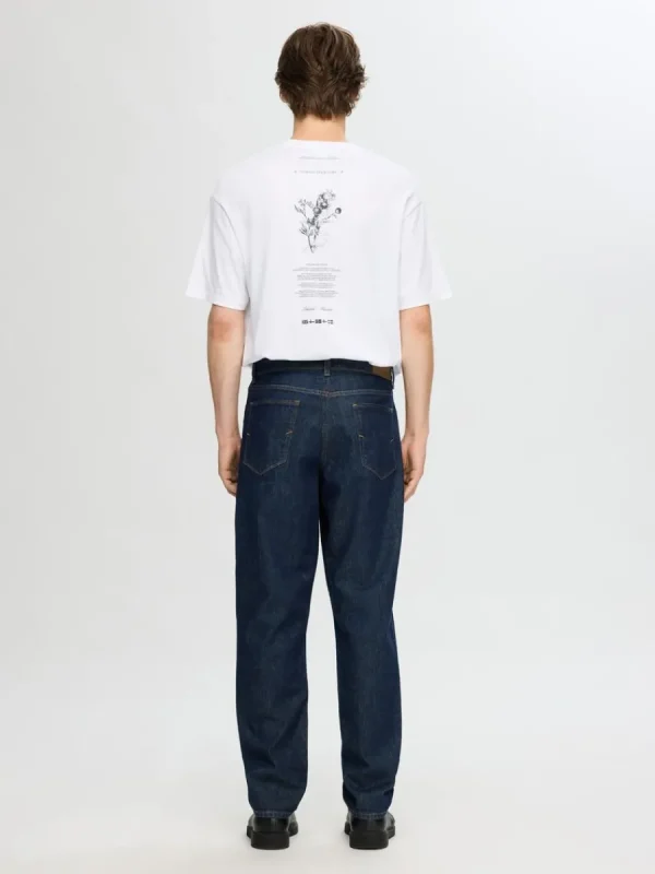 SELECTED 190 AVSMALNANDE JEANS MED NORMAL PASSFORM Blue Best Sale