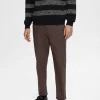 SELECTED AVSMALNANDE MED DRAGSNODD BYXOR Brown New