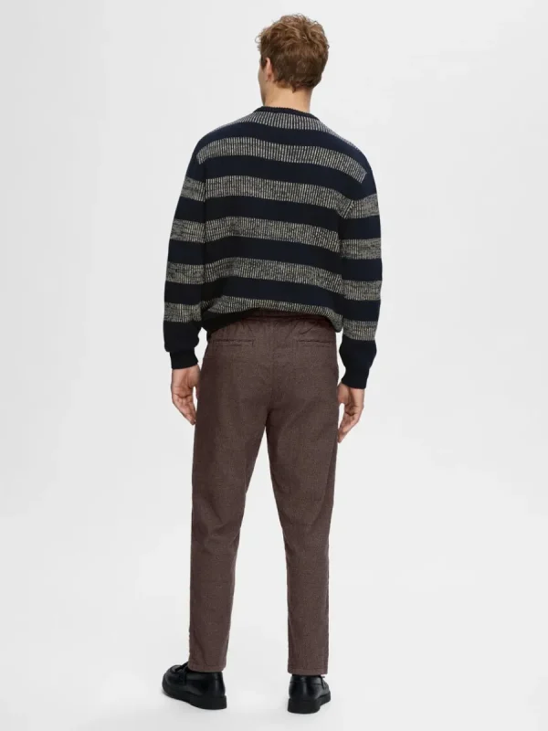 SELECTED AVSMALNANDE MED DRAGSNODD BYXOR Brown New