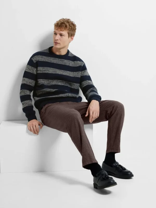 SELECTED AVSMALNANDE MED DRAGSNODD BYXOR Brown New