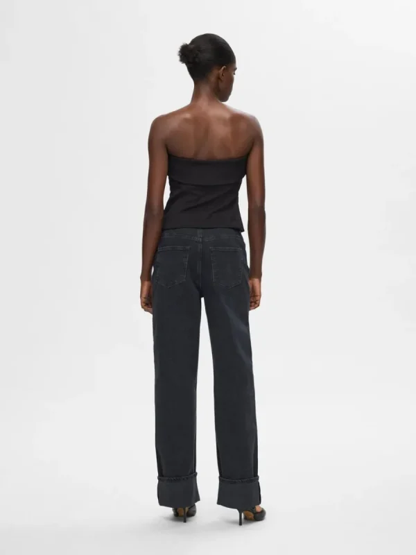 SELECTED AXELBANDSLÖS TOPP Black Best Sale