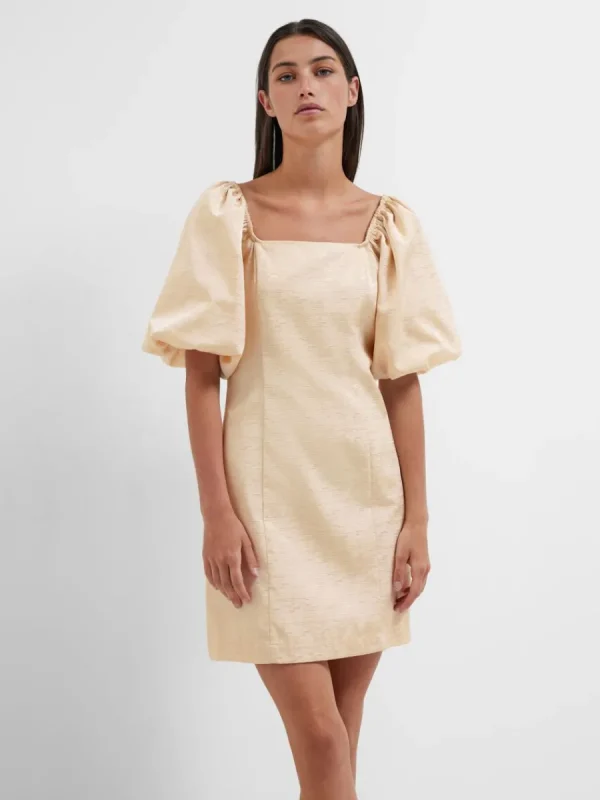 SELECTED BARAXLAD KORT KLÄNNING Beige Clearance