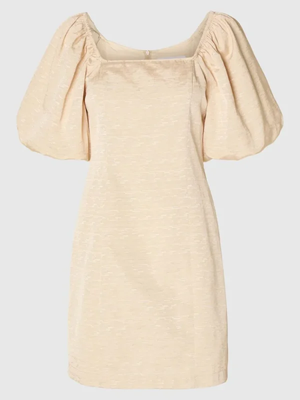 SELECTED BARAXLAD KORT KLÄNNING Beige Clearance