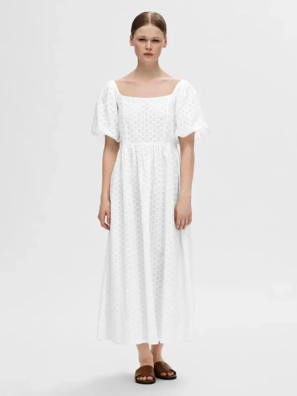 SELECTED BARAXLAD MAXIKLÄNNING White Discount