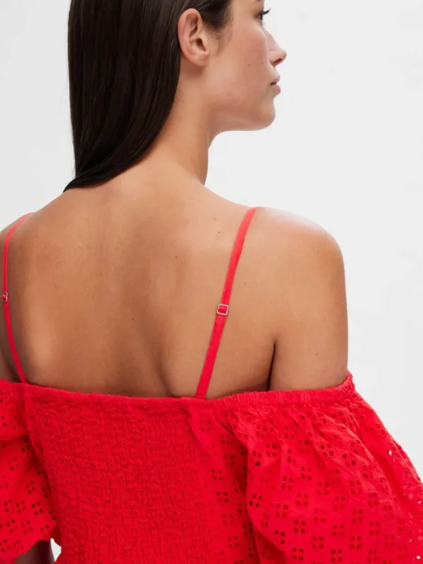 SELECTED BARAXLAD MAXIKLÄNNING Red Online