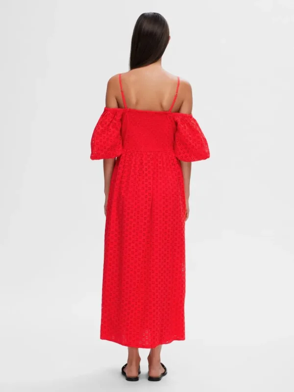 SELECTED BARAXLAD MAXIKLÄNNING Red Online
