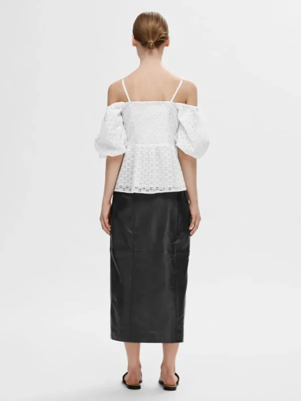 SELECTED BARAXLAD TOPP White Fashion