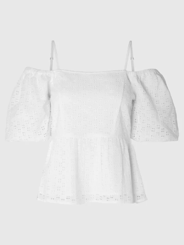 SELECTED BARAXLAD TOPP White Fashion