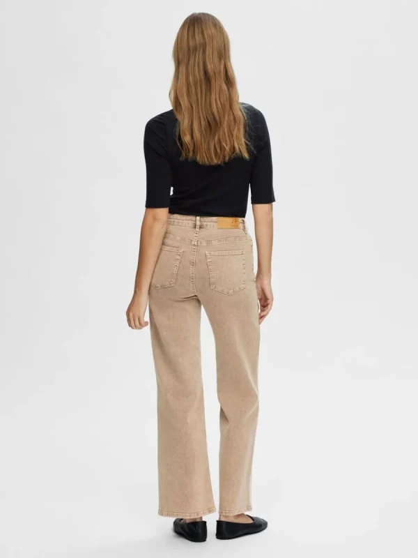 SELECTED VIDA JEANS Beige Shop