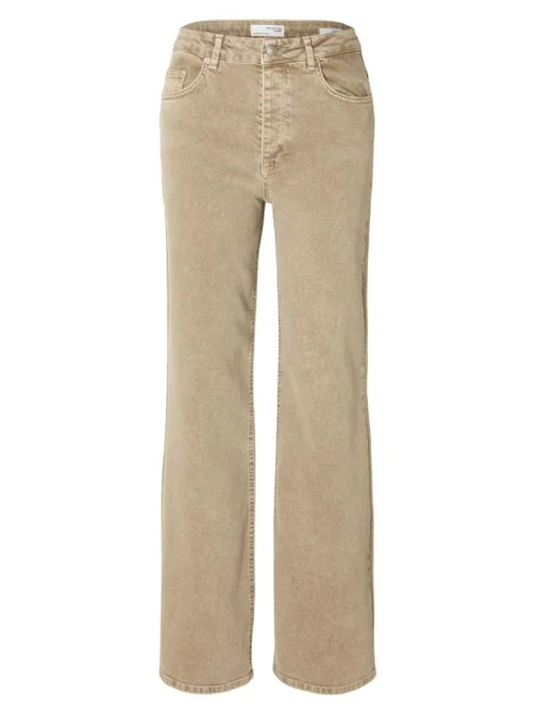 SELECTED VIDA JEANS Beige Shop