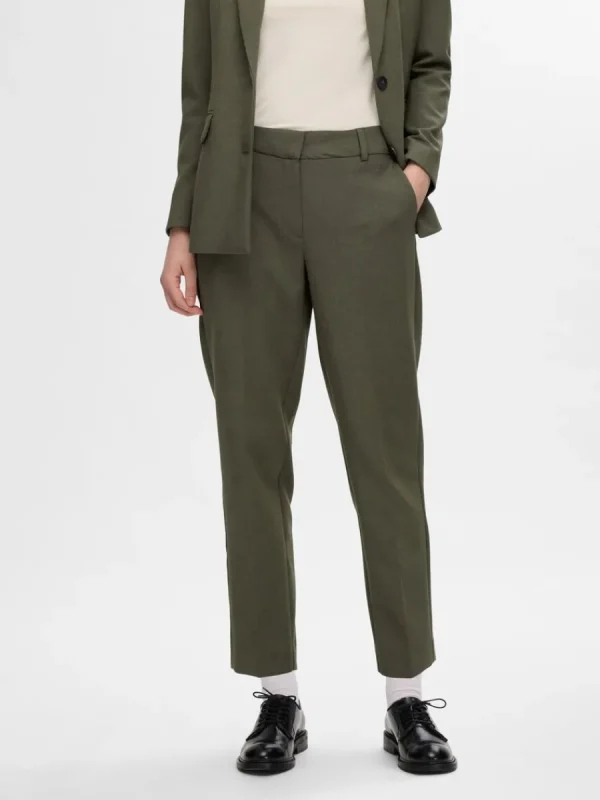 SELECTED BESKURNA AVSMALNANDE BYXOR Green Cheap