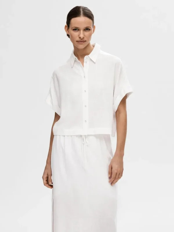 SELECTED BESKURNA KORTÄRMAD SKJORTA White Shop