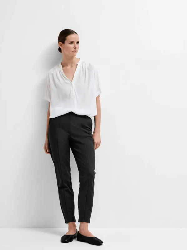 SELECTED BESKURNA SLIM FIT-BYXOR Black Hot