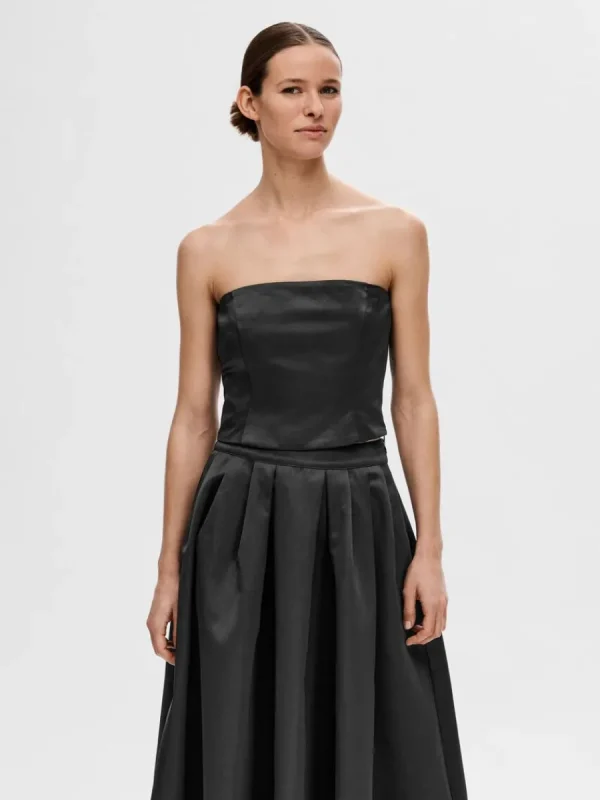 SELECTED BESKURNA TUBTOPP Black Clearance