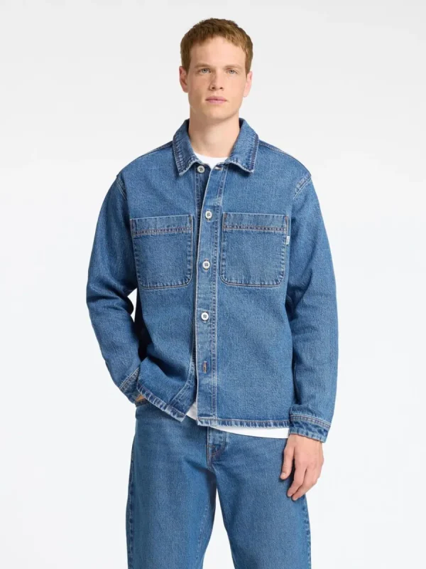 SELECTED BLÅ DENIM ÖVERSKJORTA Blue Hot