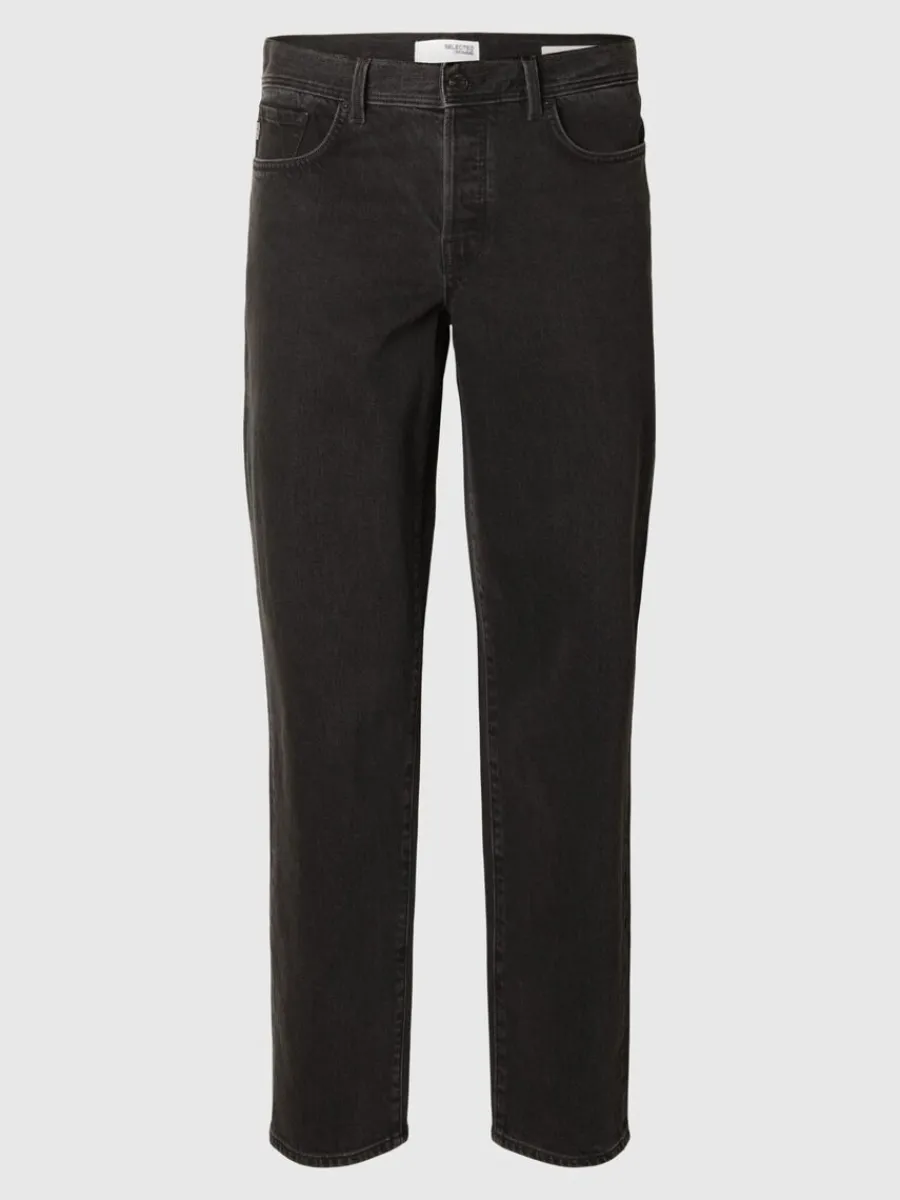 black_avsmalnande_jeans__4.webp SELECTED 190 AVSMALNANDE JEANS MED NORMAL PASSFORM Black Cheap