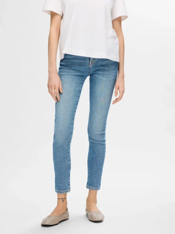 SELECTED BLEKT SKINNY FIT-JEANS Blue Sale