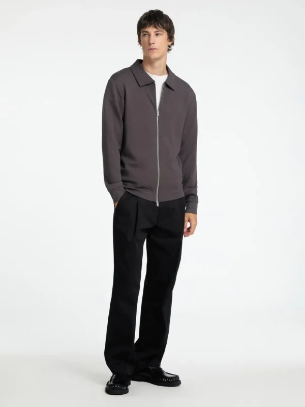 SELECTED BLIXTLÅSFÖRSEDD KOFTA Grey Clearance