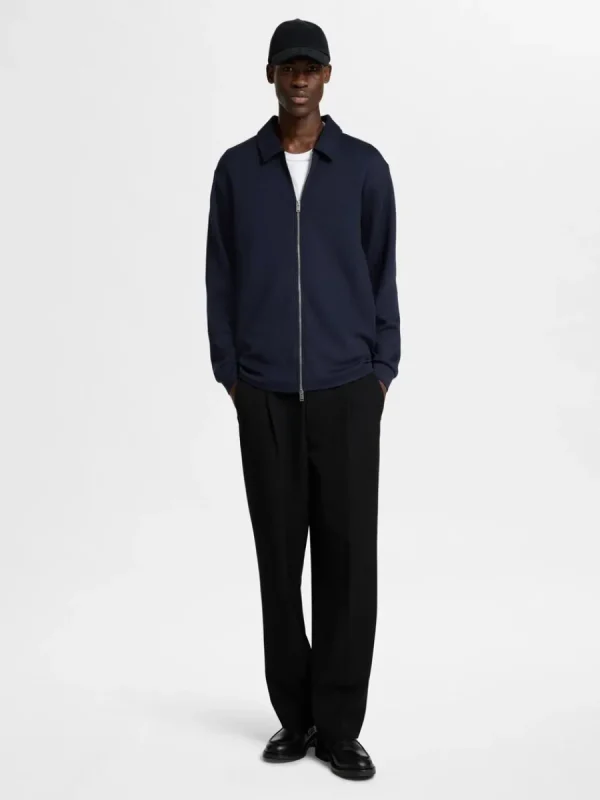 SELECTED BLIXTLÅSFÖRSEDD KOFTA Blue Cheap