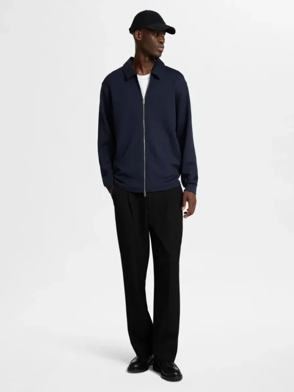 SELECTED BLIXTLÅSFÖRSEDD KOFTA Blue Cheap