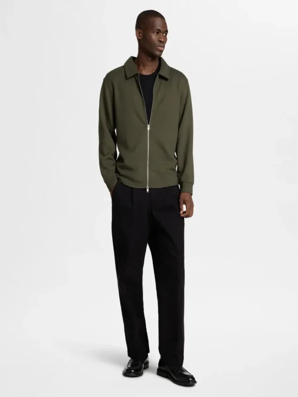 SELECTED BLIXTLÅSFÖRSEDD KOFTA Green Sale