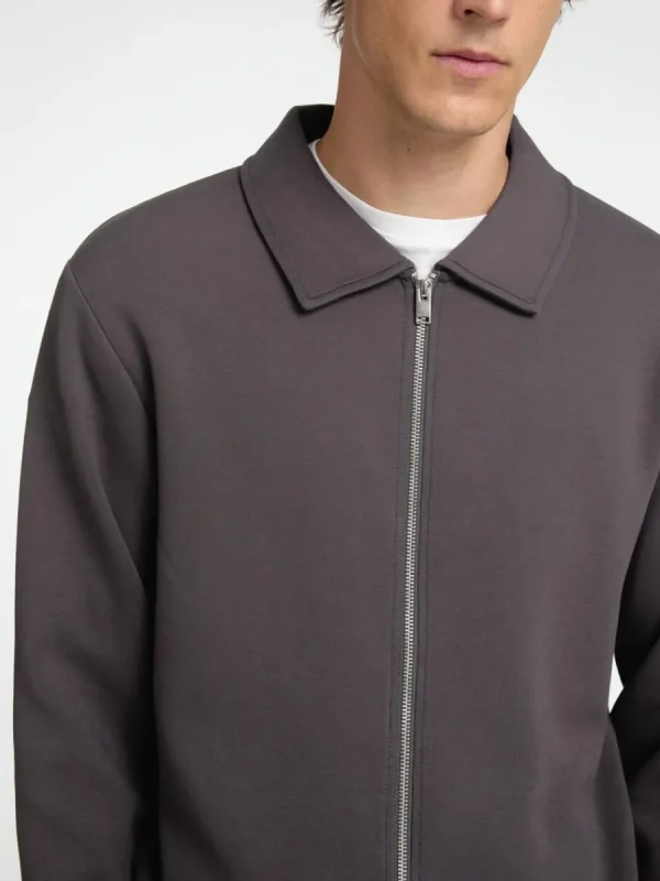 SELECTED BLIXTLÅSFÖRSEDD KOFTA Grey Clearance