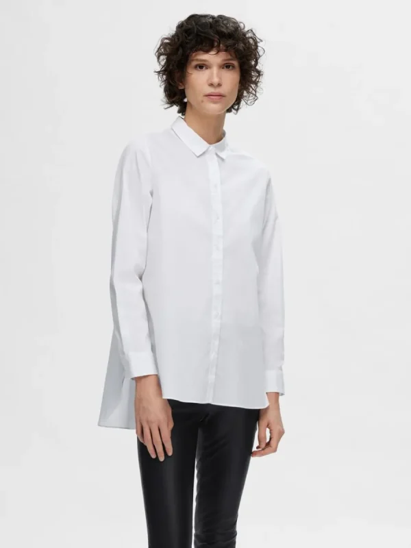 SELECTED BLIXTLÅSFÖRSEDD SKJORTA White Best Sale