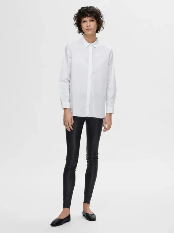 SELECTED BLIXTLÅSFÖRSEDD SKJORTA White Best Sale