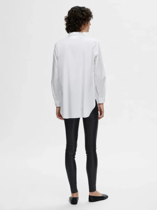 SELECTED BLIXTLÅSFÖRSEDD SKJORTA White Best Sale
