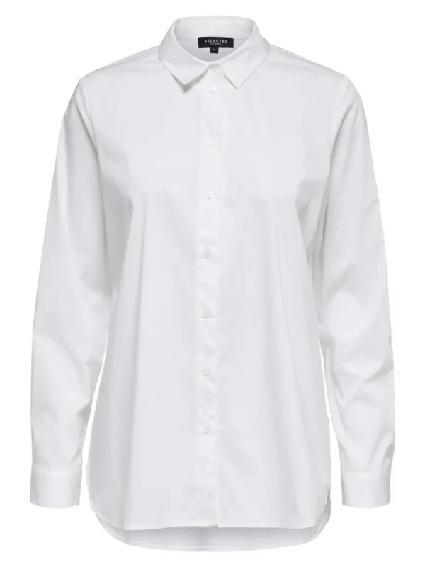 SELECTED BLIXTLÅSFÖRSEDD SKJORTA White Best Sale