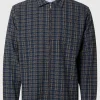 SELECTED BLIXTLÅSFÖRSEDD ÖVERSKJORTA Blue New