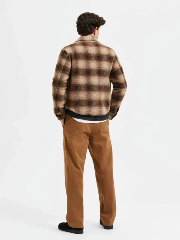 SELECTED BLIXTLÅSSTÄNGNING JACKA Brown Online
