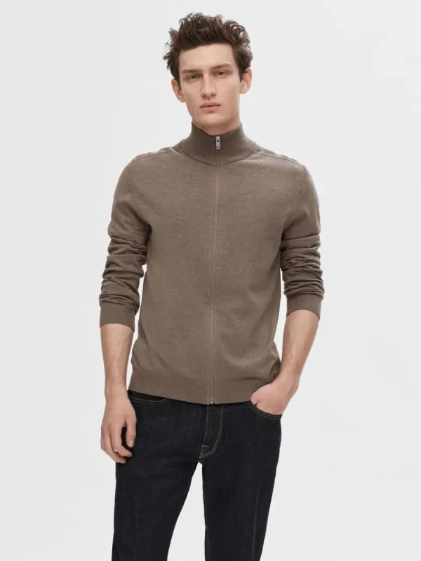 SELECTED BLIXTLÅSSTÄNGNING KOFTA Brown Outlet