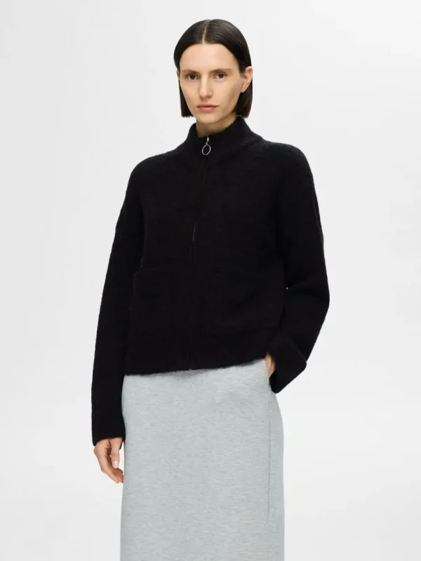 SELECTED BLIXTLÅSSTÄNGNING KOFTA Black Sale