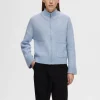 SELECTED BLIXTLÅSSTÄNGNING KOFTA Blue Fashion