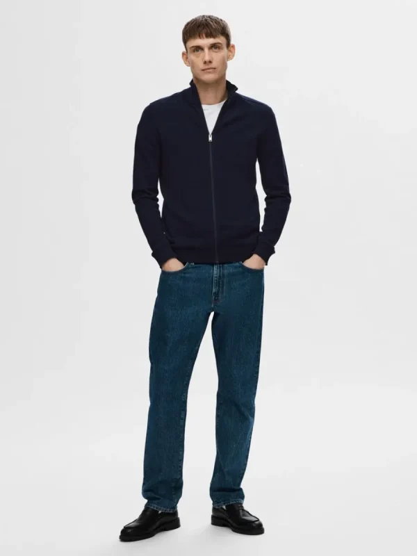 SELECTED BLIXTLÅSSTÄNGNING KOFTA Blue Hot